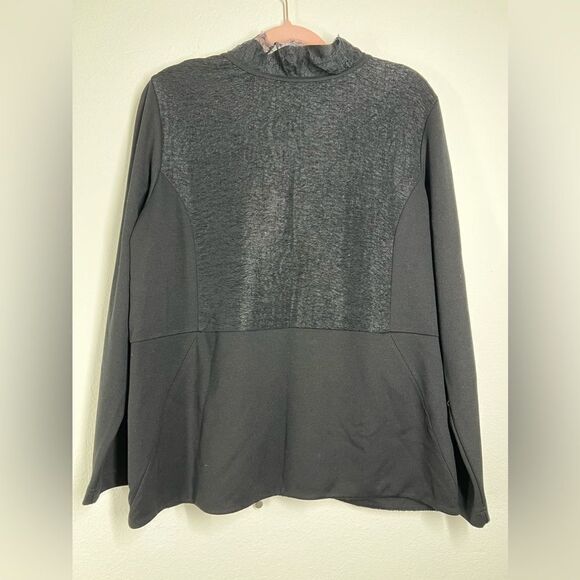 Gerry Weber Lace Black Strip Full zip jacket blazer size XL - Picture 11 of 16